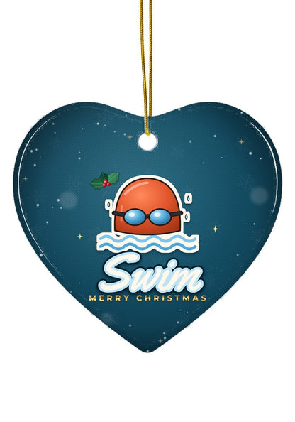 Swim ornament, heart shape