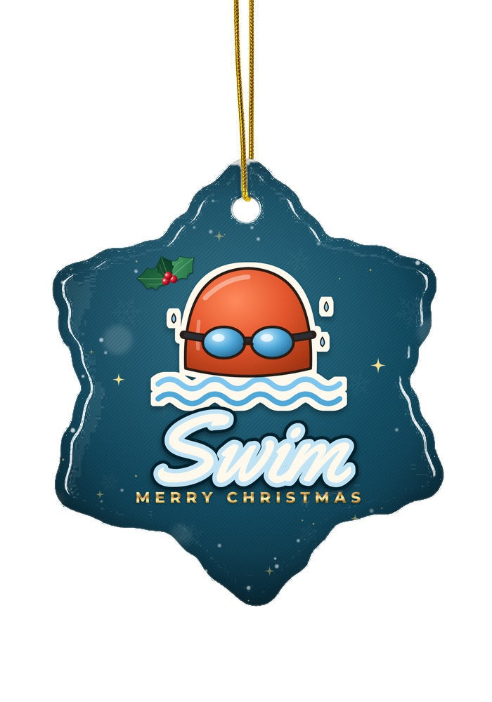 Swim ornament, snowflake shape
