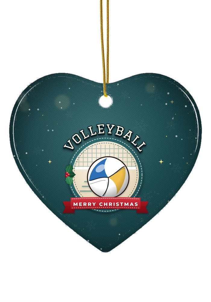Volleyball ornament, heart shape
