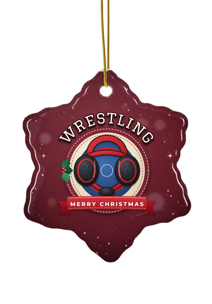 Wrestling ornament, snowflake shape