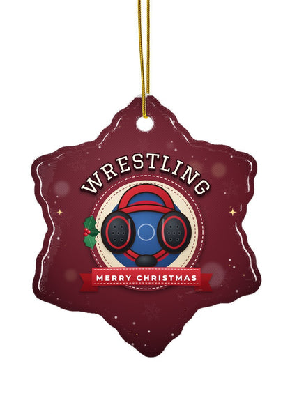 Wrestling ornament, snowflake shape
