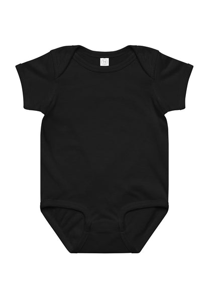 Black infant bodysuit blank for your custom print