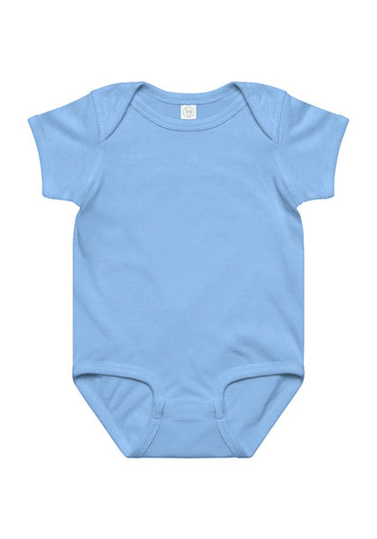 Blue infant bodysuit blank for your custom print
