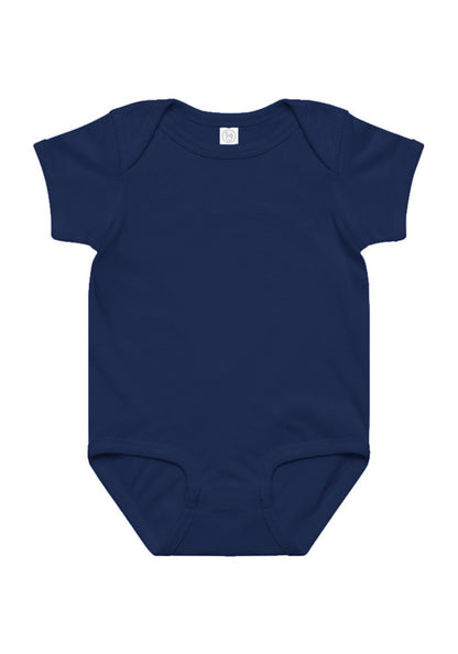 Navy infant bodysuit blank for your custom print