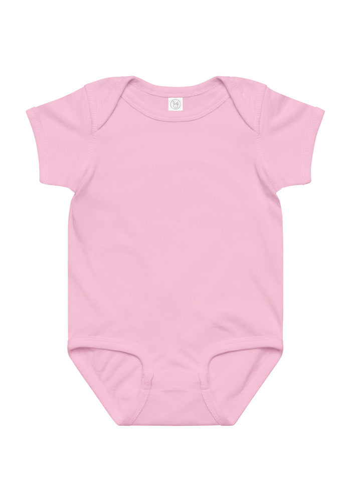 Pink infant bodysuit blank for your custom print