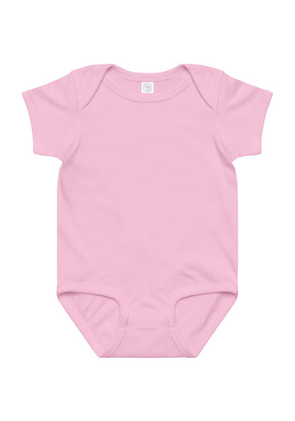 Pink infant bodysuit blank for your custom print