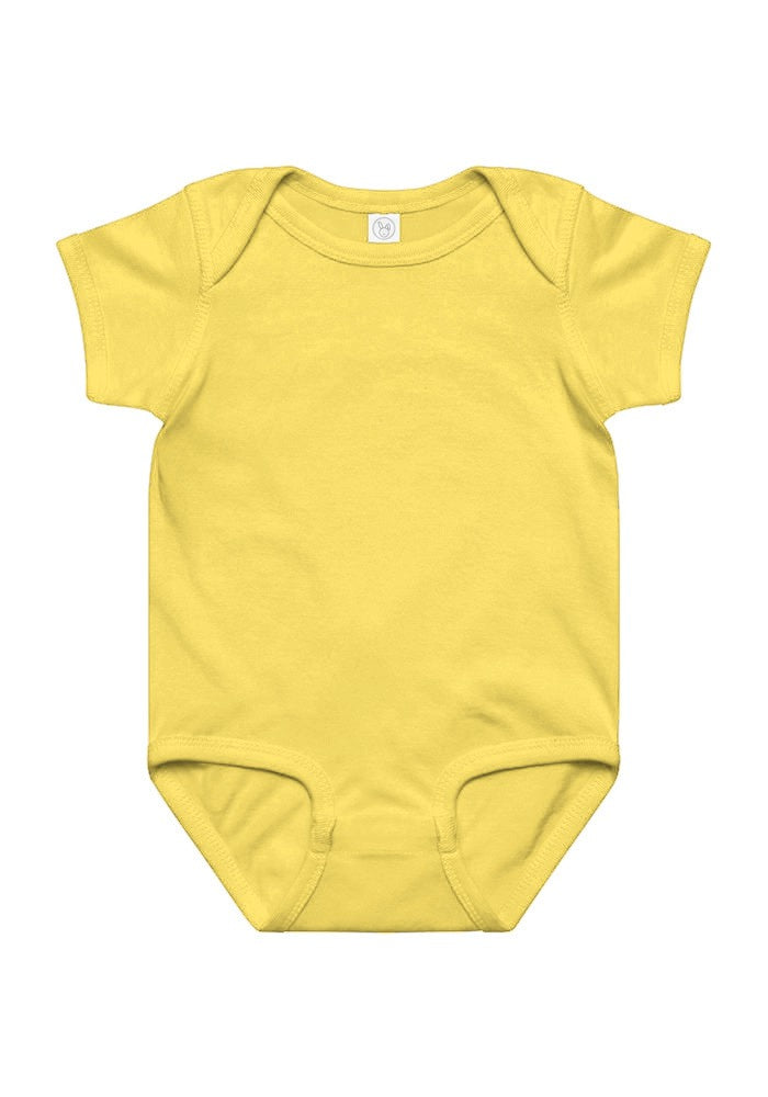 Yellow infant bodysuit blank for your custom print