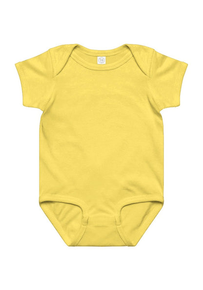 Yellow infant bodysuit blank for your custom print