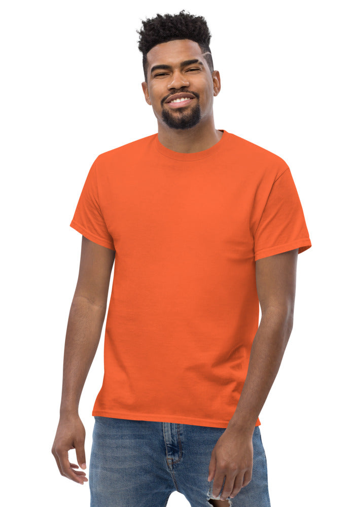 Orange classic cotton t-shirt blank for your custom print