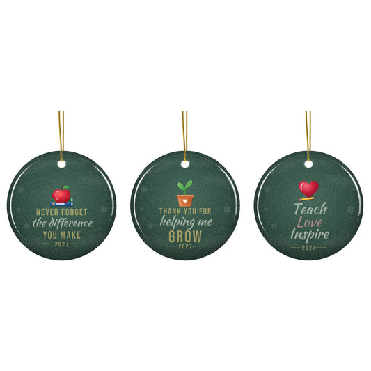 Teacher appreciation Christmas ornament: all designs