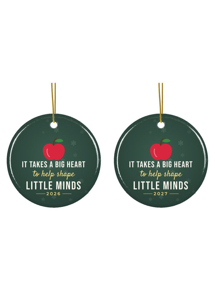 Teacher Christmas ornament dated 2026 or 2027