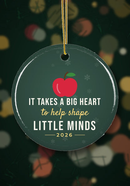 Teacher Christmas ornament hanging on a Christmas tree