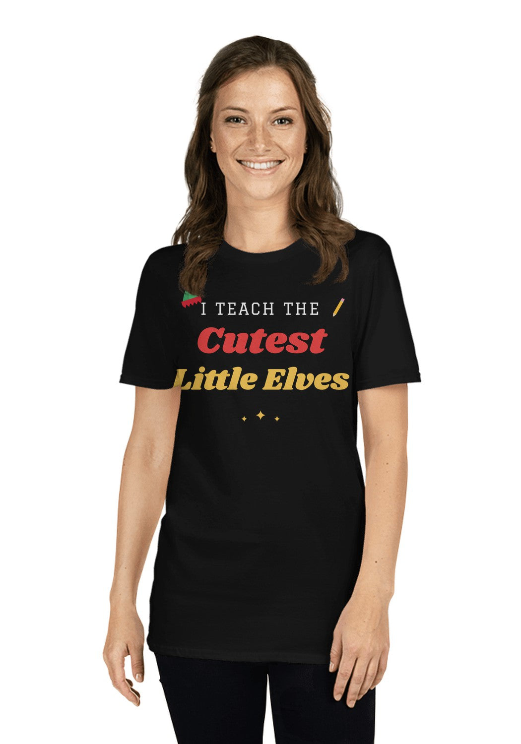 I Teach the Cutest Little Elves t-shirt in Black
