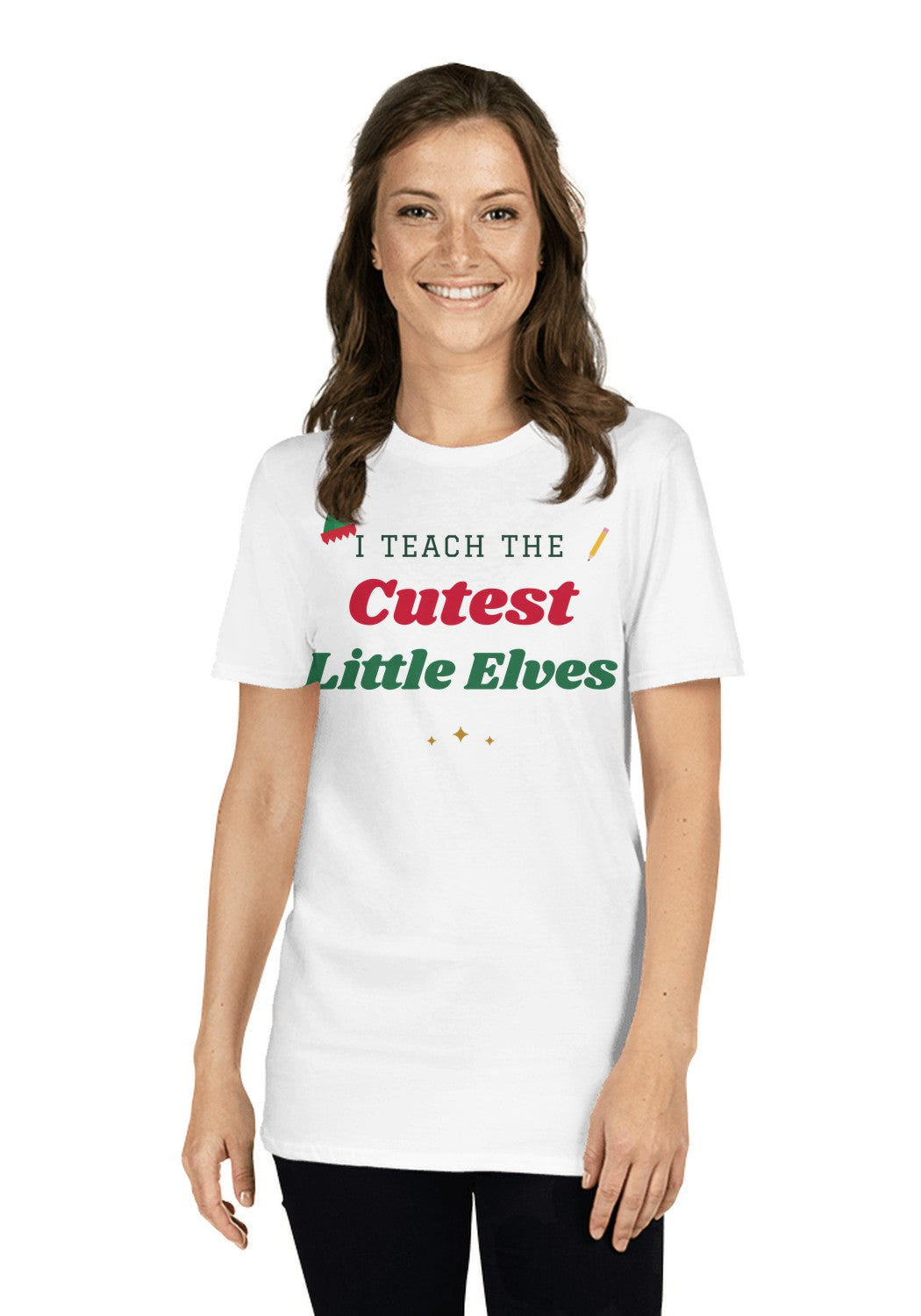 I Teach the Cutest Little Elves t-shirt in White