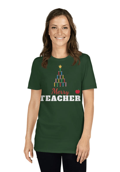 Merry Teacher t-shirt in Forest