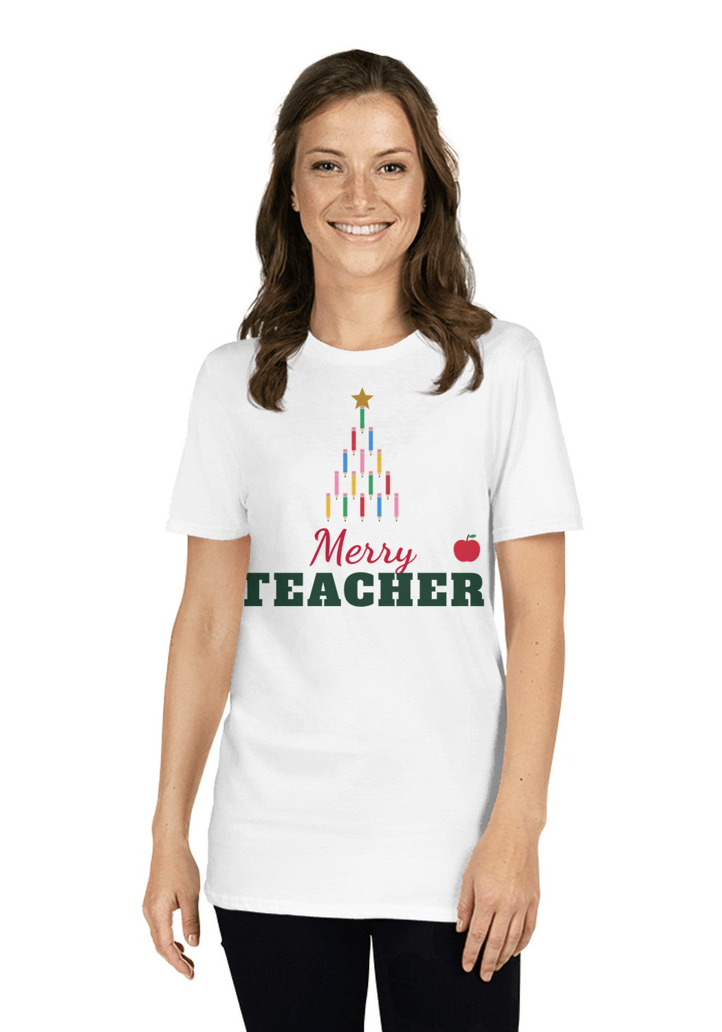 Merry Teacher t-shirt in White