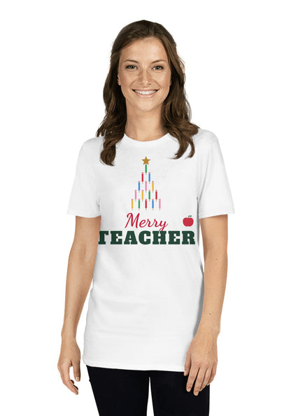 Merry Teacher t-shirt in White