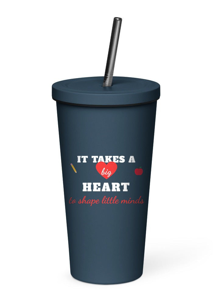 It Takes a Big Heart tumbler in Navy