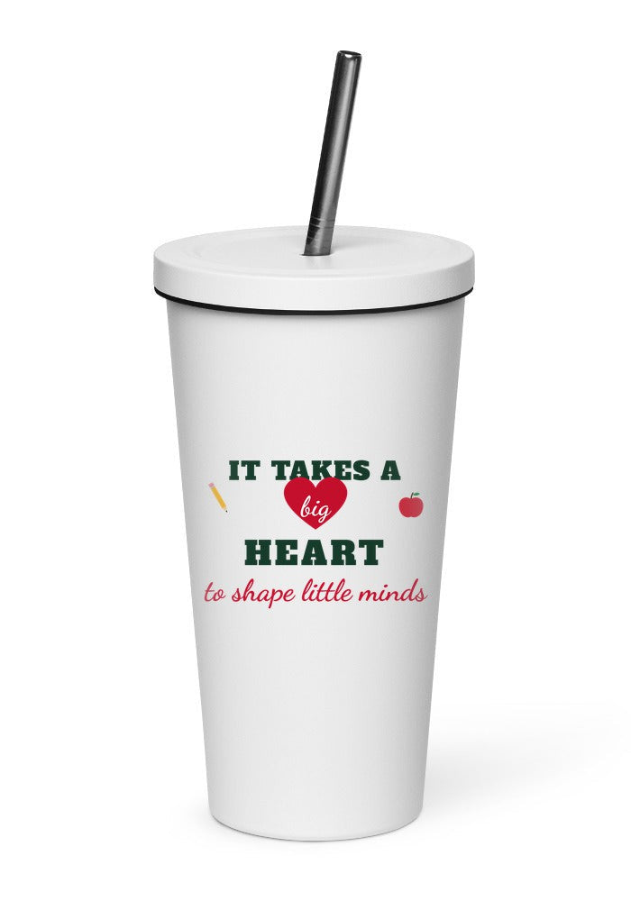 It Takes a Big Heart tumbler in White
