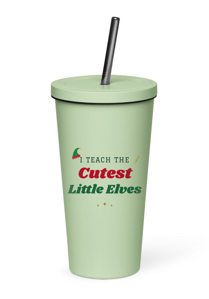 I Teach the Cutest Little Elves tumbler in Mint