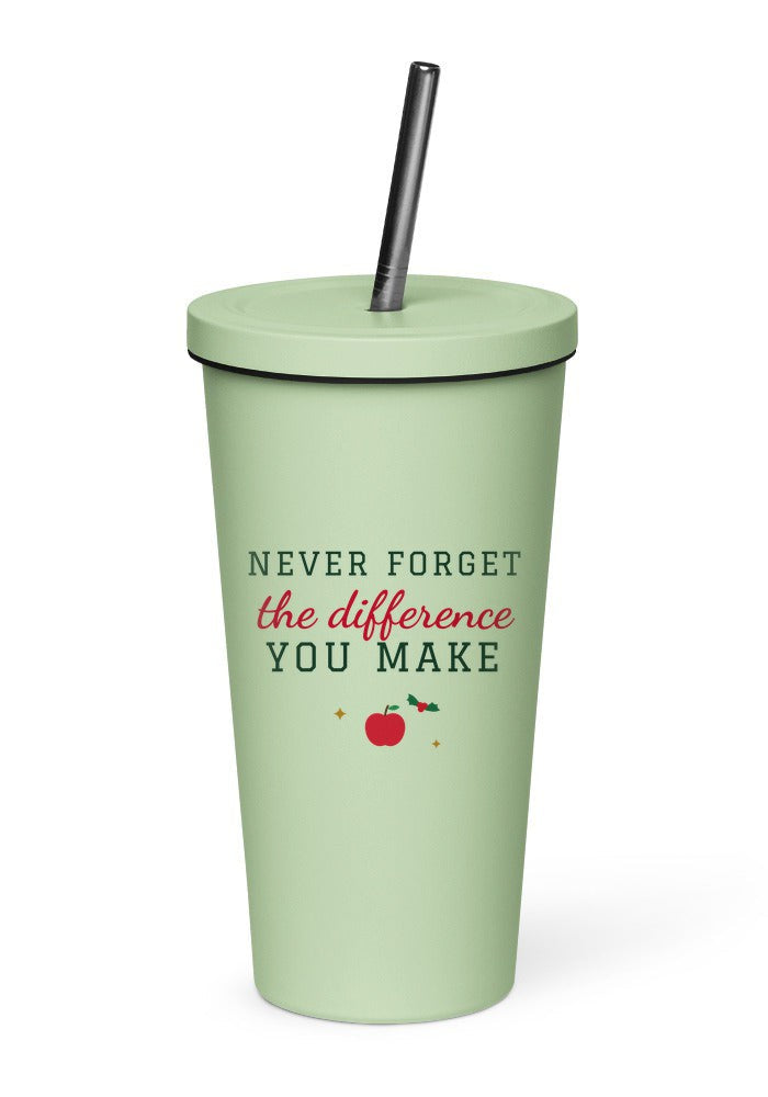 Never Forget the Difference You Make tumbler in Mint