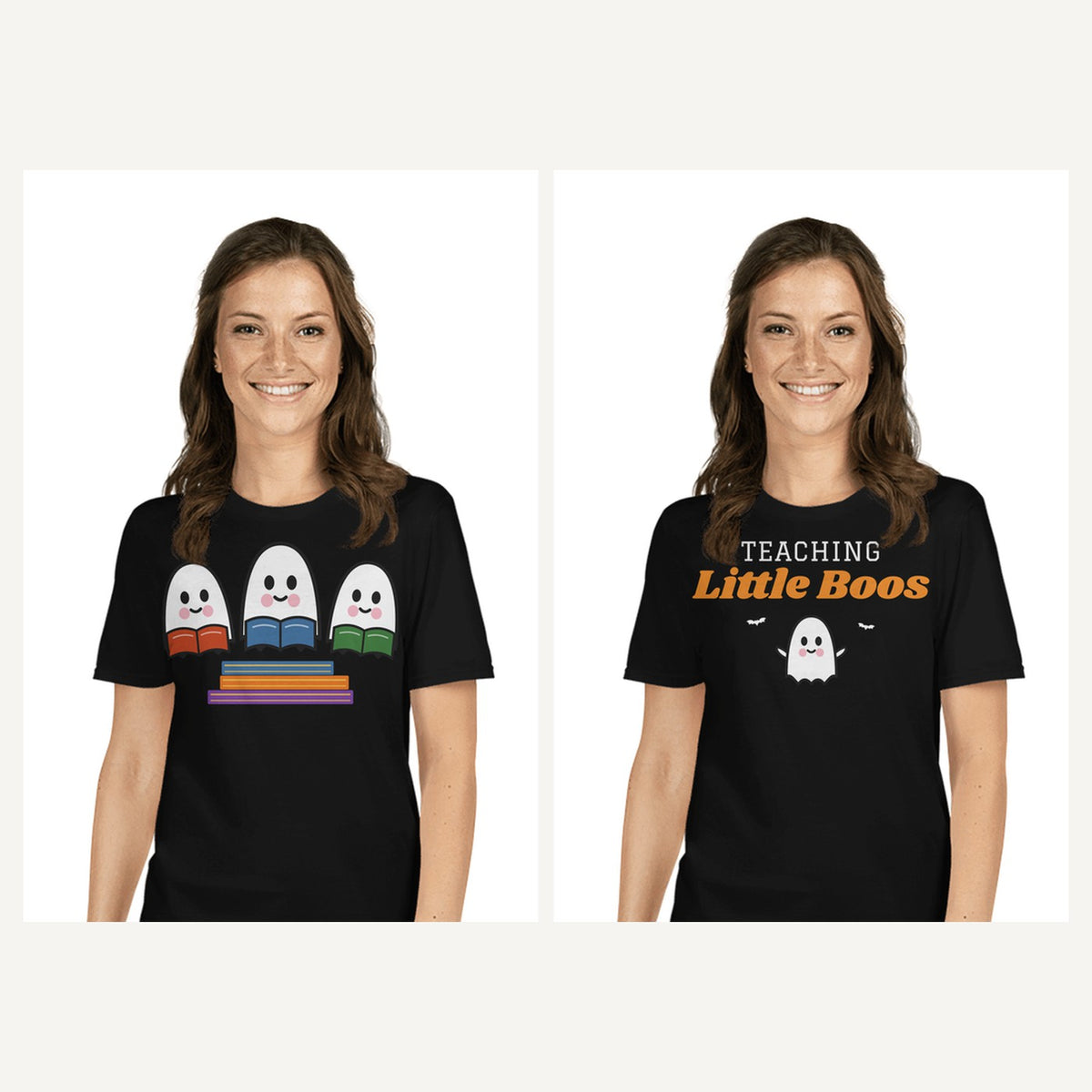 Teacher Halloween Shirts in Black, matching set