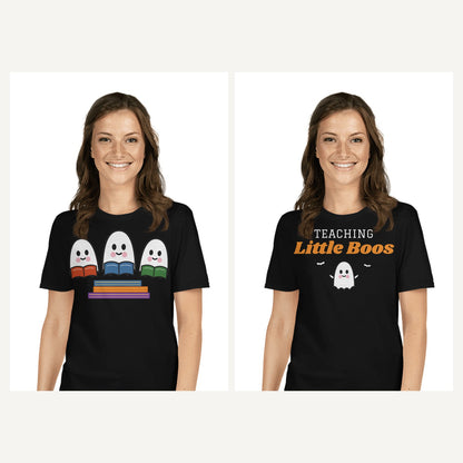 Teacher Halloween Shirts in Black, matching set