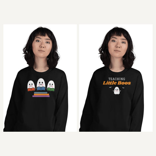 Teacher Halloween Sweatshirts in Black, matching set