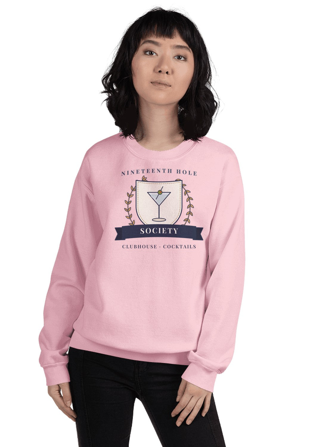 Nineteenth Hole Society sweatshirt in Light Pink