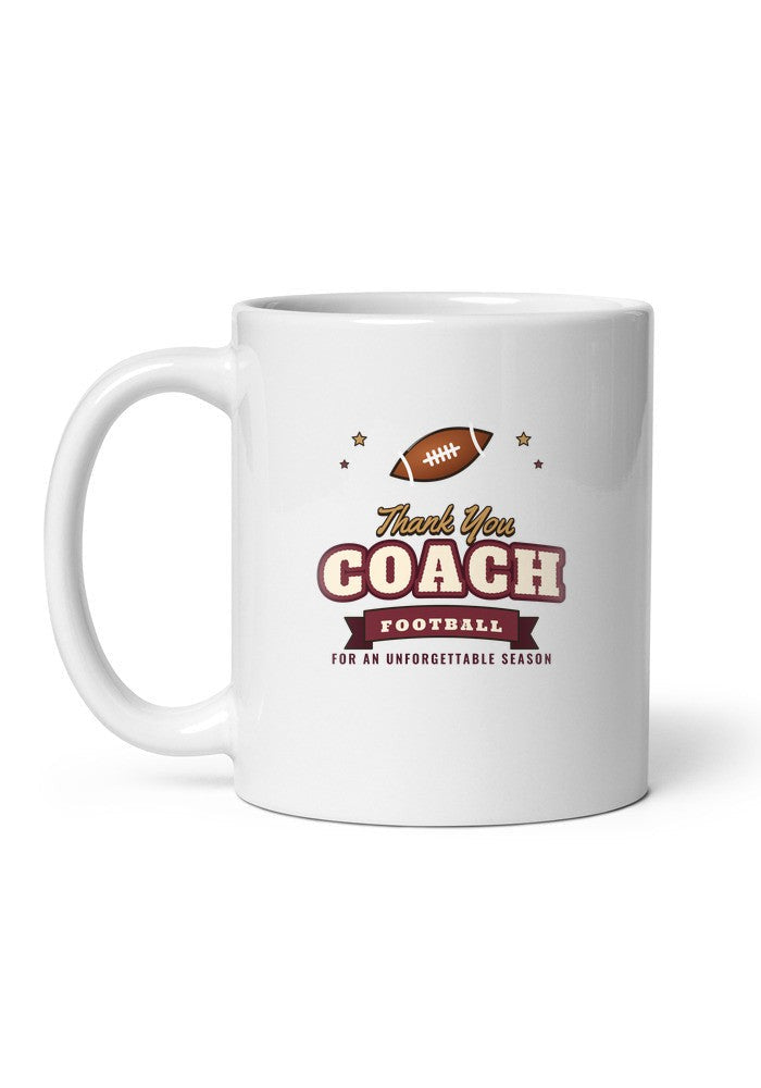 Thank You Coach: Football mug