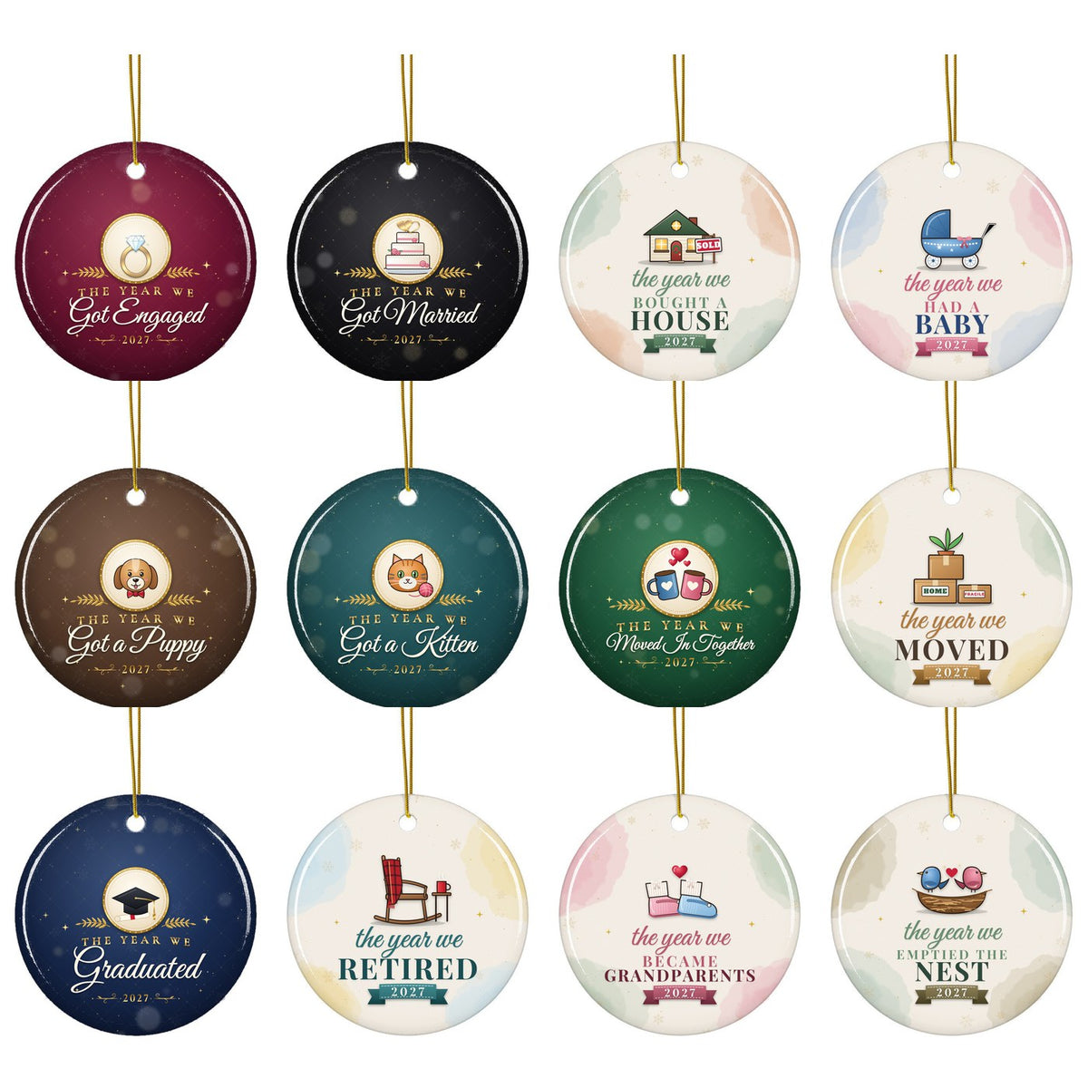The Year We Christmas ornament: all designs