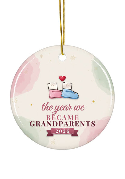 Became Grandparents ornament, circle shape