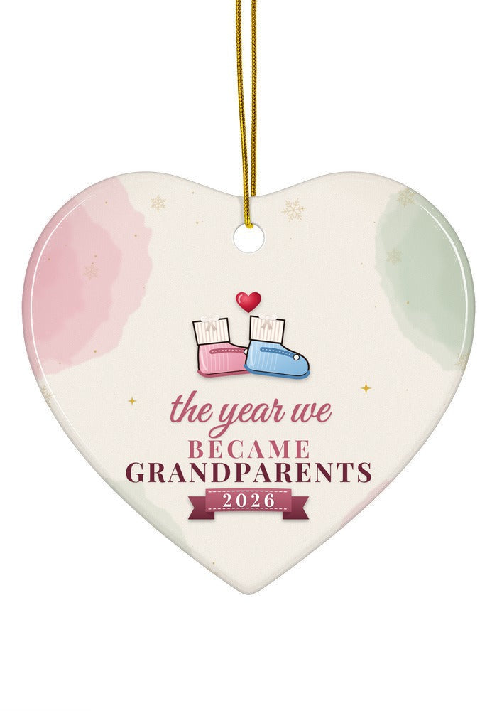 Became Grandparents ornament, heart shape