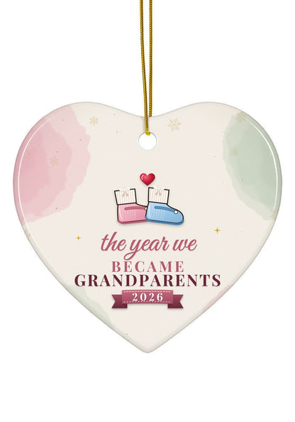 Became Grandparents ornament, heart shape