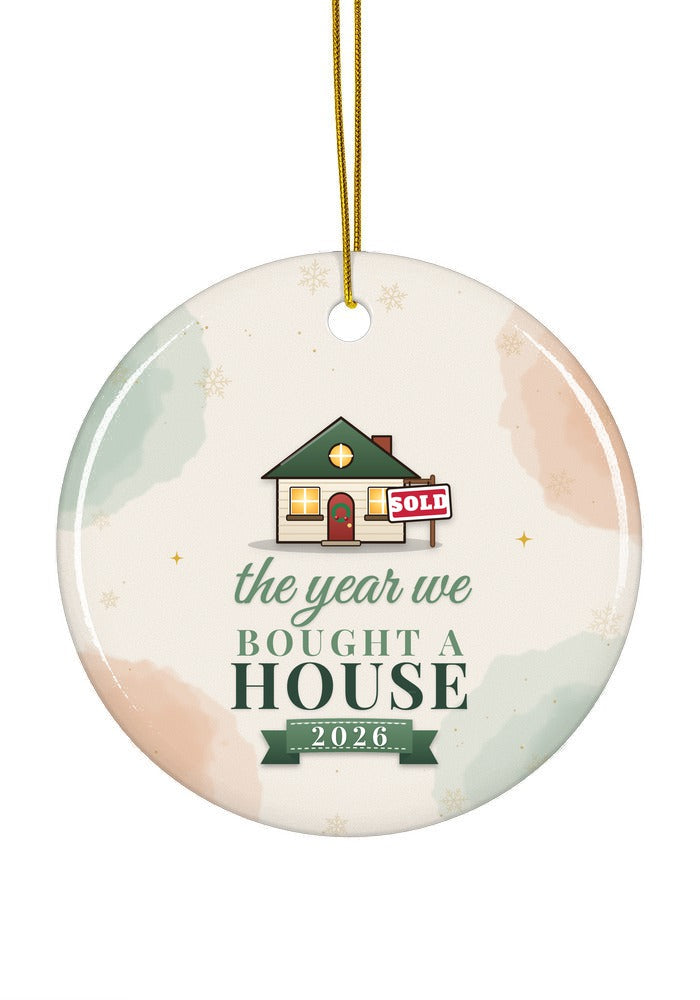 Bought a House ornament, circle shape