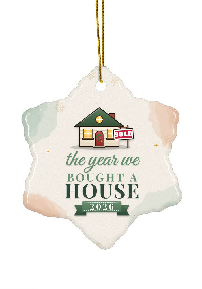 Bought a House ornament, snowflake shape