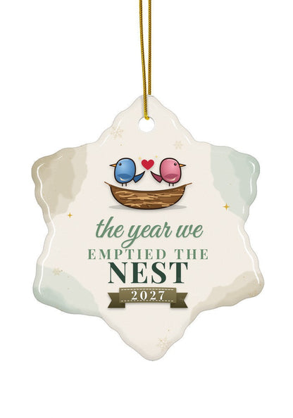 Emptied the Nest ornament dated 2027, snowflake shape