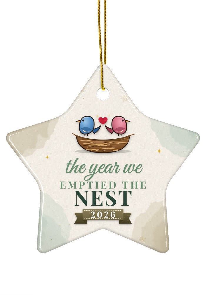 Emptied the Nest ornament, star shape
