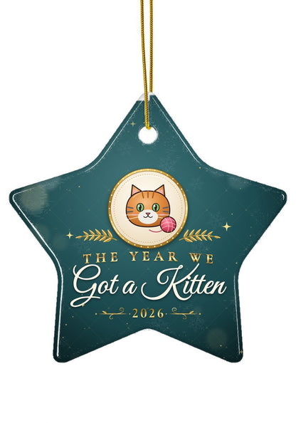 Got a Kitten ornament, star shape