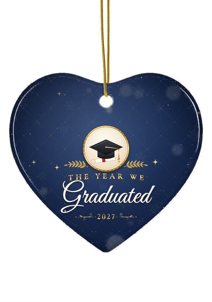 Graduated ornament dated 2027, heart shape