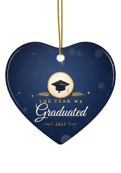 Graduated ornament dated 2027, heart shape
