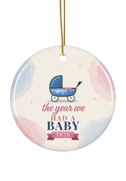 Had a Baby ornament, circle shape