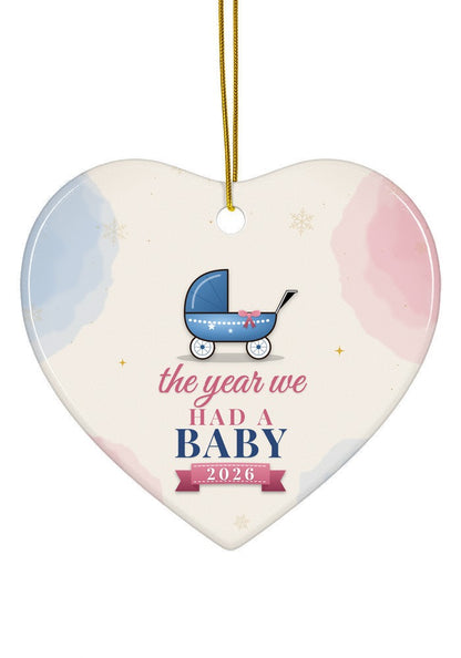 Had a Baby ornament, heart shape