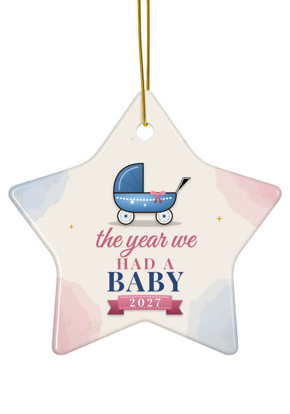 Had a Baby ornament dated 2027, star shape