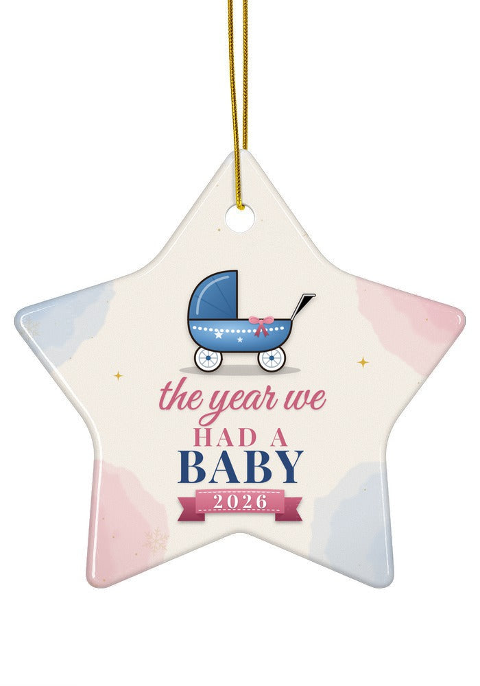 Had a Baby ornament, star shape