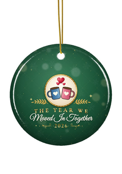 Moved In Together ornament, circle shape