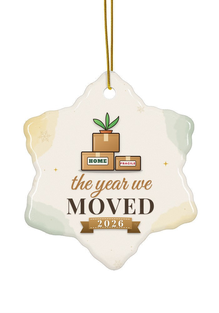 Moved ornament, snowflake shape