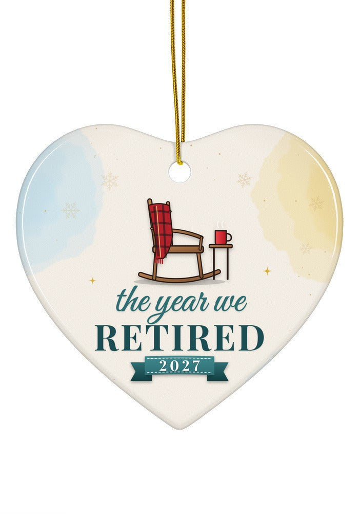 Retired ornament dated 2027, heart shape