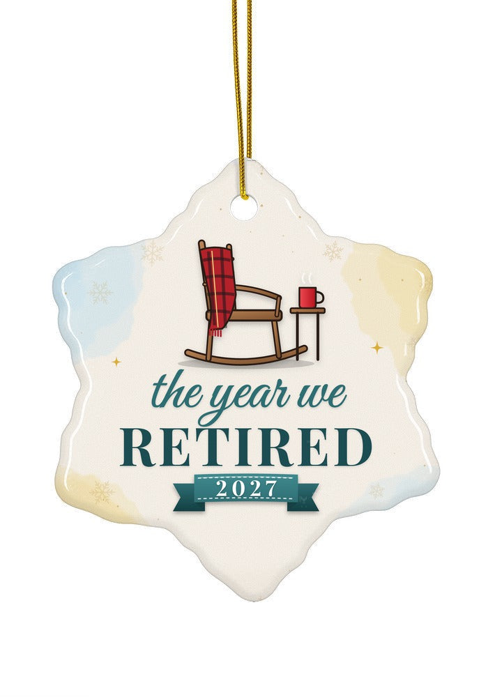 Retired ornament dated 2027, snowflake shape