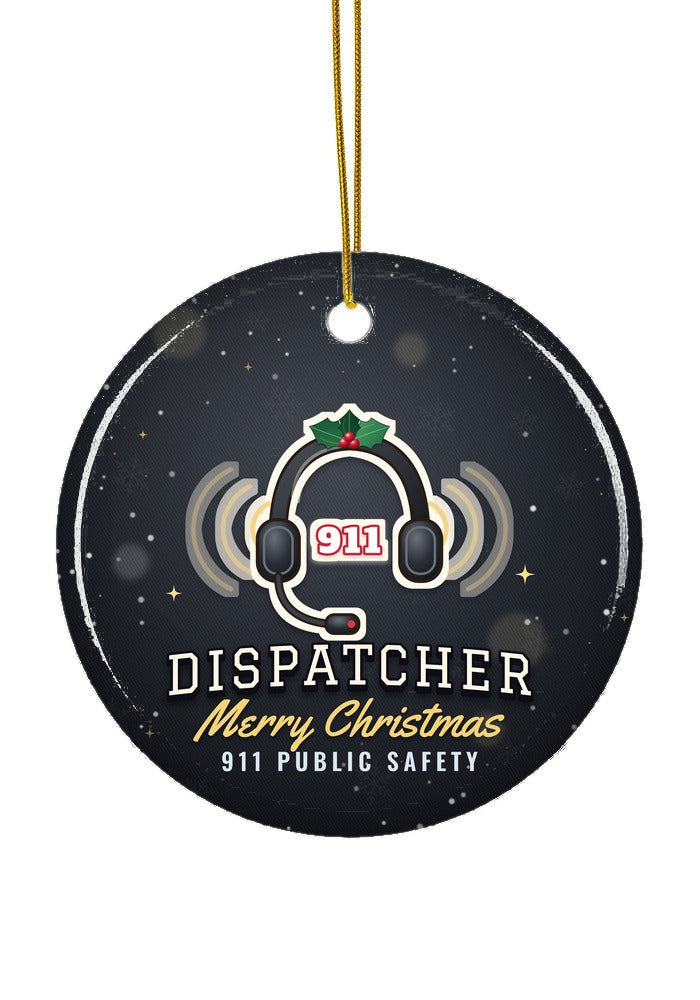 911 Dispatcher ornament, circle shape